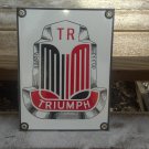 TRIUMPH PORCELAIN COATED SIGN RED TRIUMPH PORCELAIN COATED SIGN RED