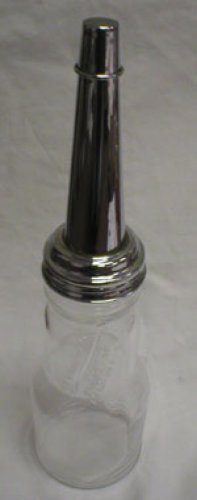 OIL BOTTLE SPOUT  CHROME NEW