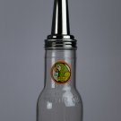 POLLY GLASS OIL BOTTLE chrome spout texaco decal