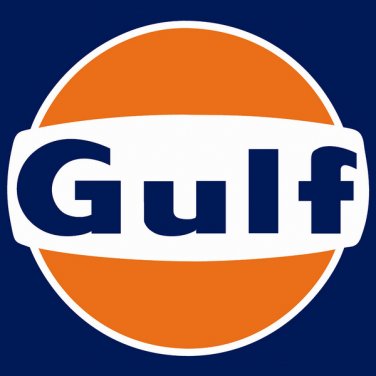 GULF LOGO Heavy Metal Sign
