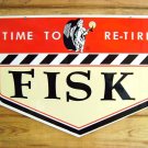 Fisk Tire Heavy Metal Advertising Sign 20"