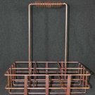 Oil Bottle Metal Carrier Rust Tone Finish