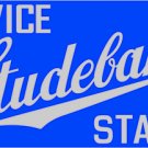 Studebaker Baked Enamel Sign Heavy 20 Gauge Steel Blue Sign 18"