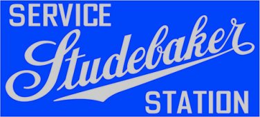 Studebaker Baked Enamel Sign Heavy 20 Gauge Steel Blue Sign 18"