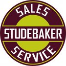 Studebaker Heavy Steel Baked Enamel Sign 22"