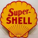 Super Shell Gasoline Steel Sign Yellow Clam Shaped Super Shell Gasoline Steel Sign Yellow Clam Shaped