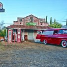 Old Red Chevrolet Panel Truck Metal Sign Mobiloil Budweiser Advertisement
