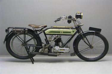 Old Green Motorcycle Heavy Metal Sign 11x17