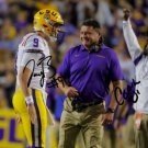 JOE BURROW & COACH O SIGNED PHOTO 8X10 RP AUTOGRAPHED LSU TIGERS