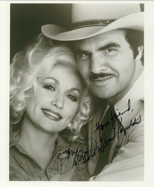 DOLLY PARTON & BURT REYNOLDS SIGNED PHOTO 8X10 RP AUTOGRAPHED PICTURE