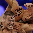 THE ROCK DWAYNE JOHNSON JOHN CENA SIGNED PHOTO 8X10 RP AUTOGRAPHED WWE WRESTLING