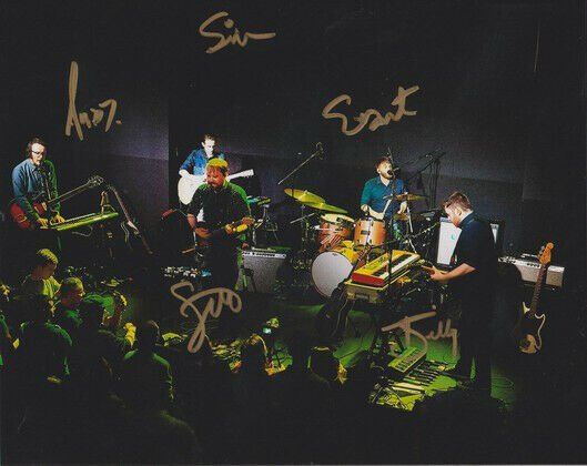 FRIGHTENED RABBIT BAND GROUP SIGNED PHOTO 8X10 RP SCOTT HUTCHINSON HUTCHISON
