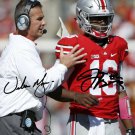 URBAN MEYER &  JT BARRETT SIGNED PHOTO 8X10 RP AUTOGRAPHED OHIO STATE BUCKEYES