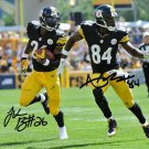 LE'VEON BELL & ANTONIO BROWN SIGNED PHOTO 8X10 RP AUTOGRAPHED PITTSBURGH STEELER