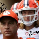 TREVOR LAWRENCE & DABO SWINNEY SIGNED PHOTO 8X10 RP AUTOGRAPHED CLEMSON TIGERS