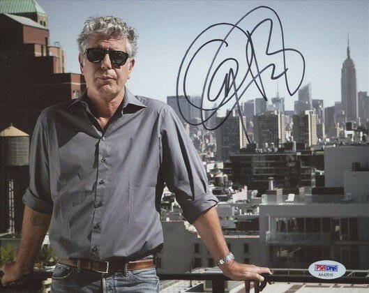 * ANTHONY BOURDAIN SIGNED PHOTO 8X10 RP AUTOGRAPHED * PARTS UNKNOWN *