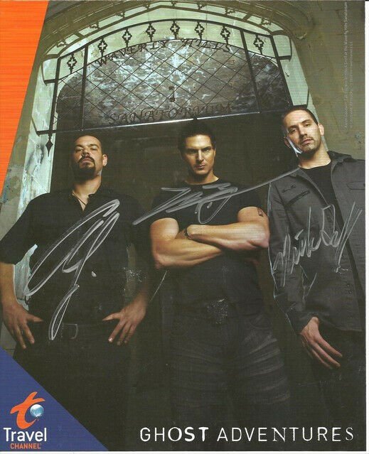 * GHOST ADVENTURES GROUP CAST SIGNED PHOTO 8X10 RP AUTOGRAPHED ZAK BAGANS + ALL