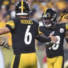 DEVLIN HODGES & JAMES WASHINGTON SIGNED PHOTO 8X10 RP AUTOGRAPHED STEELERS