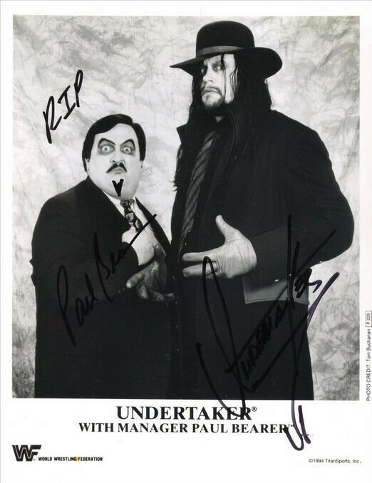 Paul Bearer signed 8x10 Photo The Undertaker outlet WWF championship promo