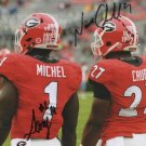 NICK CHUBB SONY MICHEL SIGNED PHOTO 8X10 RP AUTOGRAPHED GEORGIA BULLDOGS
