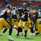 BEN ROETHLISBERGER & JAMES CONNER SIGNED PHOTO 8X10 RP AUTOGRAPHED STEELERS !