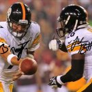BEN ROETHLISBERGER & LEVEON BELL SIGNED PHOTO 8X10 RP AUTOGRAPHED STEELERS