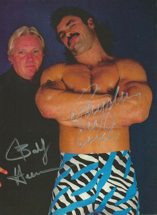 RICK RUDE & BOBBY HEENAN SIGNED PHOTO 8X10 RP AUTOGRAPHED WWE WWF WRESTLING