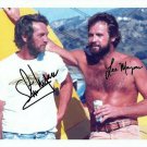 STEVE MCQUEEN & LEE MAJORS SIGNED PHOTO 8X10 RP AUTOGRAPHED CANDID PICTURE