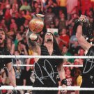 THE SHIELD SIGNED PHOTO 8X10 RP DEAN AMBROSE SETH ROLLINS ROMAN REIGNS WWE WWF *
