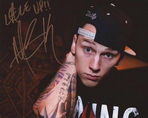 MACHINE GUN KELLY SIGNED POSTER PHOTO 8X10 RP AUTOGRAPHED LACE UP !