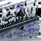 1969 CHICAGO CUBS TEAM SIGNED PHOTO 8X10 RP AUTOGRAPHED * BLACK CAT * RON SANTO