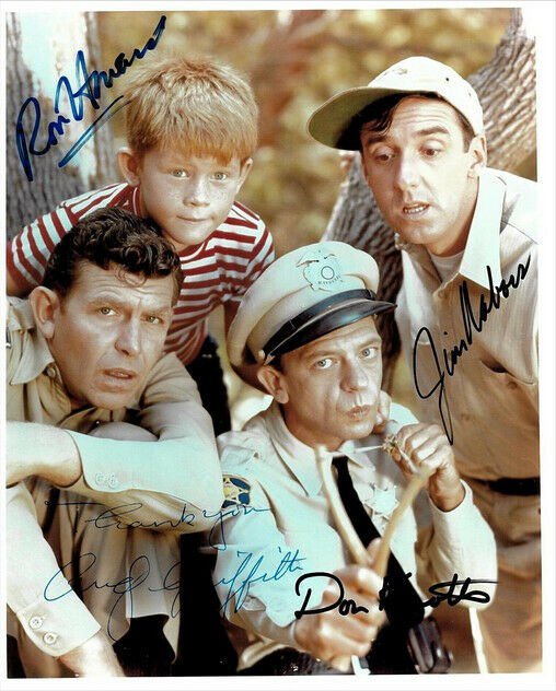 ANDY GRIFFITH SHOW CAST SIGNED PHOTO 8X10 RP AUTOGRAPH DON KNOTTS JIM NABORS +