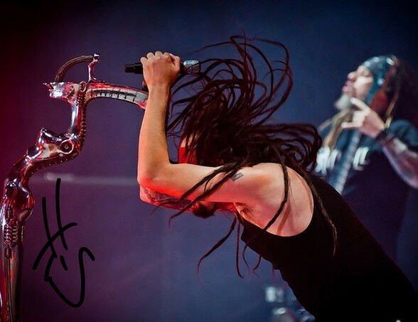 JONATHAN DAVIS SIGNED PHOTO 8X10 RP AUTOGRAPHED KORN SERENITY OF SUFFERING TOUR