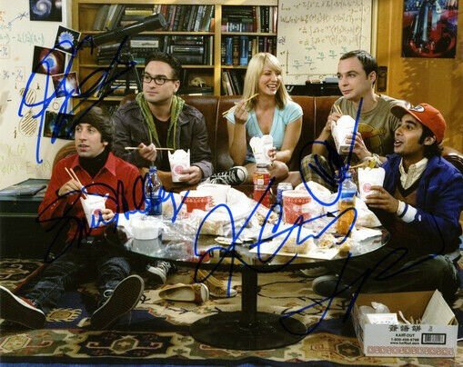 BIG BANG THEORY FULL CAST SIGNED PHOTO 8X10 RP AUTOGRAPHED JIM PARSONS + ALL