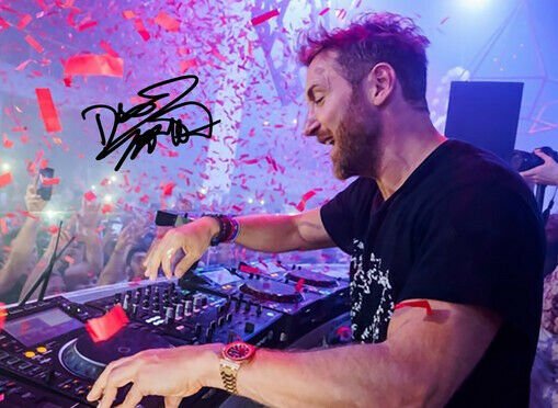 DAVID GUETTA SIGNED PHOTO 8X10 RP AUTOGRAPHED (  DJ TIESTO CALVIN HARRIS )