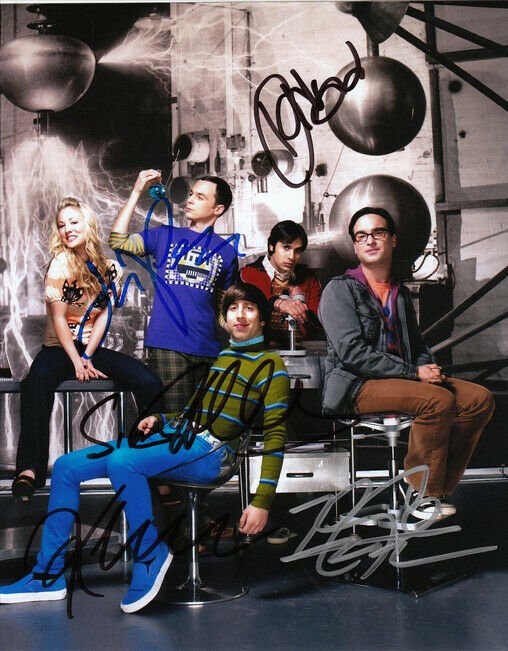 * BIG BANG THEORY FULL CAST SIGNED PHOTO 8X10 RP AUTOGRAPHED JIM PARSONS + ALL
