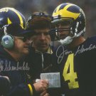 JIM HARBAUGH & BO SCHEMBECHLER SIGNED PHOTO 8X10 RP AUTOGRAPHED MICHIGAN