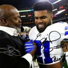 EZEKIEL ELLIOTT EMMITT SMITH SIGNED PHOTO 8X10 RP AUTOGRAPHED DALLAS COWBOYS