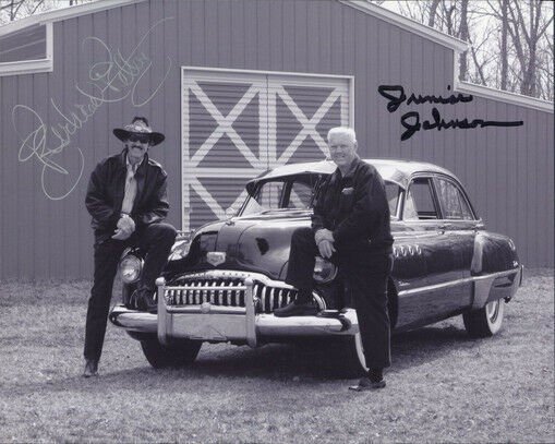 RICHARD PETTY & JUNIOR JOHNSON SIGNED POSTER PHOTO 8X10 RP AUTOGRAPHED NASCAR