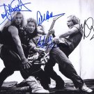 VAN HALEN BAND SIGNED PHOTO 8X10 RP EDDIE ALEX DAVID LEE ROTH +
