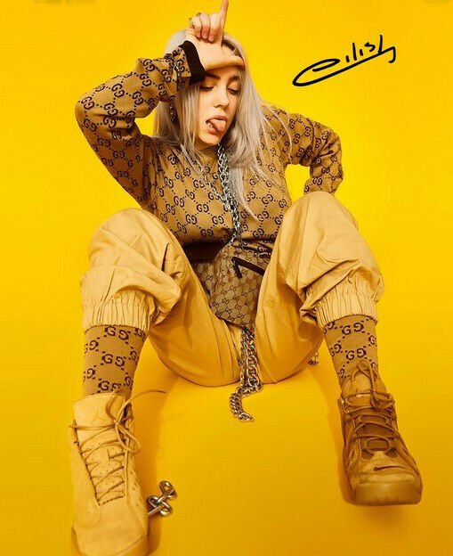 * BILLIE EILISH SIGNED POSTER PHOTO 8X10 RP HOODIE AUTOGRAPHED PICTURE