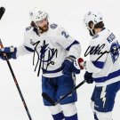 NIKITA KUCHEROV & BRAYDEN POINT SIGNED PHOTO 8X10 RP AUTOGRAPHED TAMPA BAY