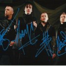 ** THREE 3 DAYS GRACE GROUP BAND SIGNED PHOTO 8X10 RP AUTOGRAPHED ALL MEMBERS