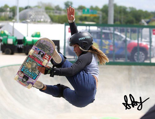 SKY BROWN SIGNED PHOTO 8X10 RP AUTOGRAPHED 2020 OLYMPICS SKATEBOARDER