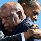* JOHN LEWIS & BARACK OBAMA SIGNED PHOTO 8X10 RP AUTOGRAPHED PICTURE