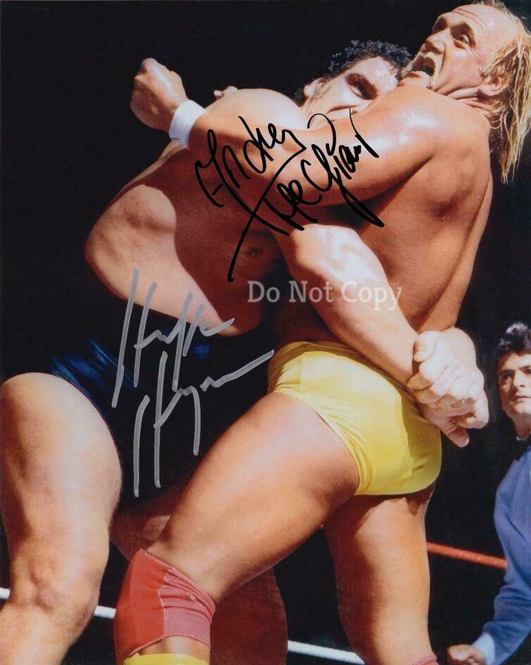 HULK HOGAN & ANDRE THE GIANT SIGNED PHOTO 8X10 RP AUTOGRAPHED PICTURE WWE WWF