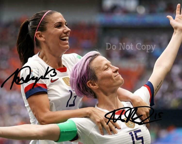 Alex Morgan Megan Rapinoe Signed Photo 8x10 Rp Autographed Usa Womens Soccer 