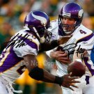 BRETT FAVRE & ADRIAN PETERSON SIGNED PHOTO 8X10 RP AUTO AUTOGRAPHED VIKINGS