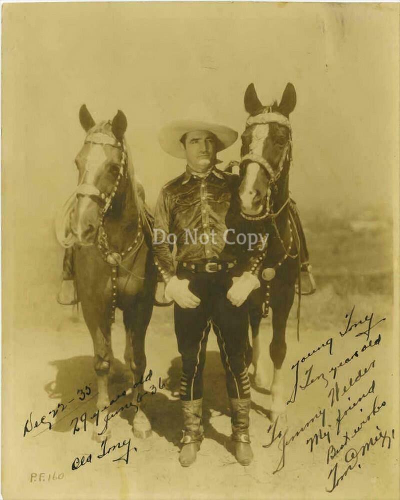 TOM MIX SIGNED PHOTO 8X10 RP AUTOGRAPHED PICTURE OLD WESTERN CLASSIC