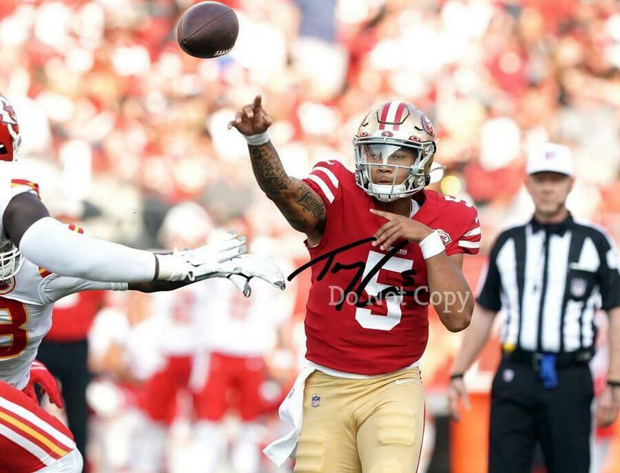 ** TREY LANCE SIGNED PHOTO 8X10 RP AUTOGRAPHED SAN FRANCISCO 49ERS ROOKIE